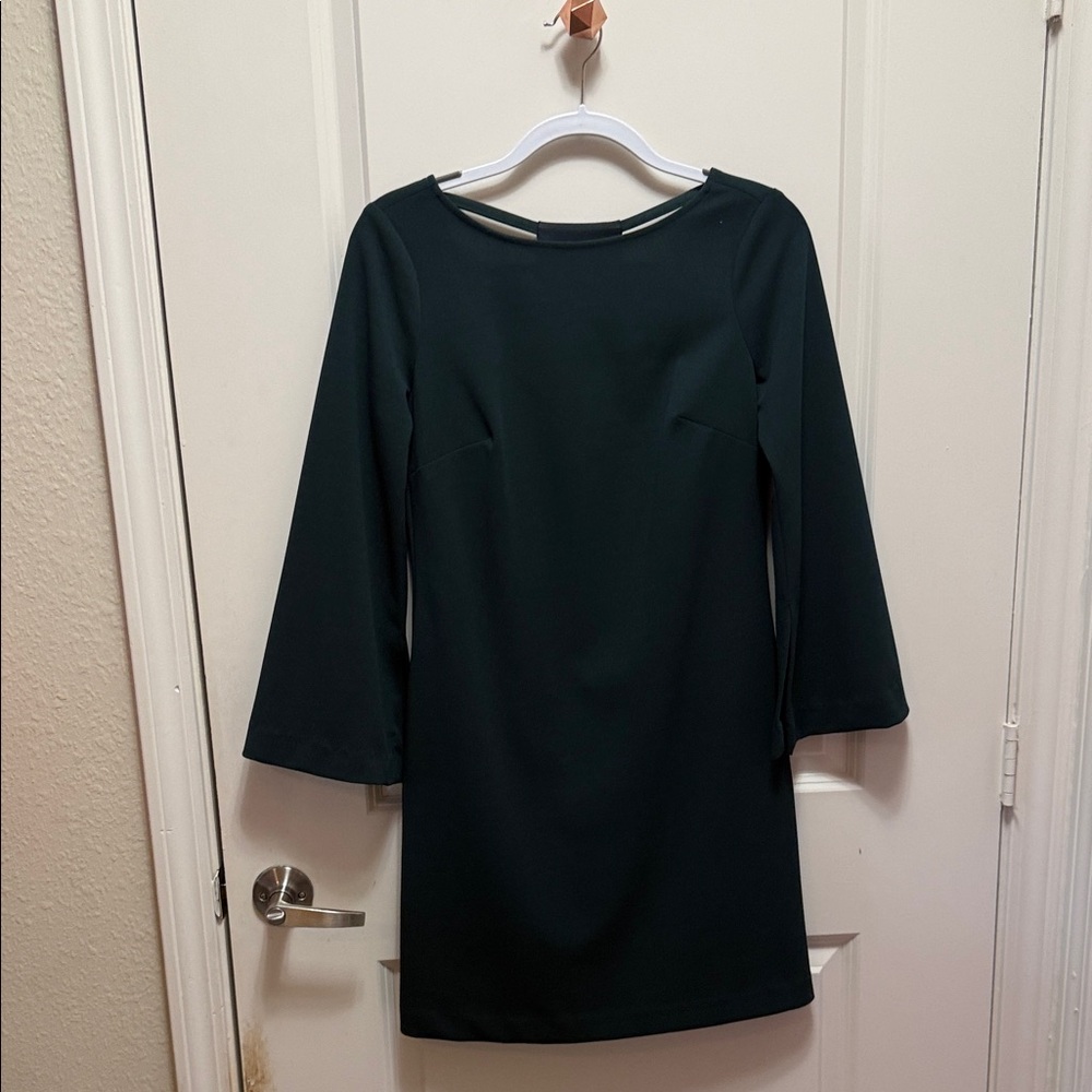 Donna Morgan Dark Green Long Sleeve Dress